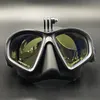 Mirror Lens Professional Scuba Diving Mask Snorkelling Set för vuxna Dyk simma undervattensglasmask med Mount för GoPro 240416