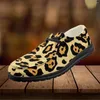 Casual schoenen instantarts mode bruine luipaard print loafers ademende sneakers heren slip-on non-slip business driving flats