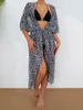 Coupoir à manches courtes Femmes Kimono Beach Robe Bathins de maillot de bain Bathing Bath Nuthage Fulnwingwear Summer
