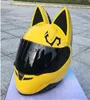 Motorrad im Sommer männlichen und weiblichen Antifoghelm Offroad Car Horn Fashion Cat Cat Helm2074682