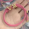 رسائل فاخرة V Brand Brand Bracelets for Women Row double REALLE PINK Blue Black Bangle Love Clover Bracelet Bracelet Hight