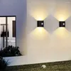 Lâmpada de parede 7W Bedroom SCENCE SENSOR DE Iluminação à prova d'água Sensor de movimento LED Cube Garden Light Courtyard