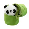 Bamboo tube panda plush toy cute pillow holding bamboo doll simulation panda doll birthday gift