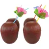 Wine Glasses 4 Pcs Personality Banquet Decor Fake Coconuts Shell Cup Pp Hawaii Party Supplies