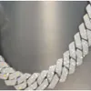 Gioielli ghiacciati 925 Sterling Silver Baguette Class Hip Hop 20mm Moissanite Cuban Link Chain