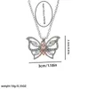 Correntes Colares de borboleta de design clássico para mulheres Vintage Silver Color Inseto Personalização das mulheres Acessórias de jóias Colar de joias