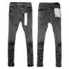 New Men's Jeans Brand Mens High Street Coconut Tree Print Black Stylish Pants Denim Trousers