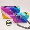 Męskie słynne torebka Kurt Geiger Rainbow Bag London oryginalny designer skórzany torby