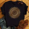 T-shirts pour femmes Maycaur Mandala Shirt imprimé floral T-shirt de mode décontractée