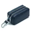 Portefeuilles echte lederen portemonnee tas Keychain Men Vrouwenhouder Organisator Pouch Cow Split Auto Key Wallet Huishoudster Key Case Mini Card Bag