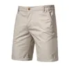 Shorts maschile 2021 Nuova estate 100% in cotone Shorts solidi uomini di alta qualità Business casual Business Elastico sociale Shorts 10 colori Shorts Beach Shorts 240419 240419