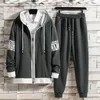 Frühlings Sommer Herren koreanische Mode Loose Tracksuit Casual Hoodies und Hosen zweiteilige Sets Männer Sportswear Clothing 240412