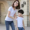 10pcs / lot Plain Sublimation Blanks Polyester Kid T-shirt avec une sensation de coton pour les cadeaux d'enfants personnalisés 240410