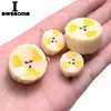 Charms 5pcs Sliced Bananas Fruit Earring Diy Findings Accessories Keychain Bracelets Pendant For Jewelry Making