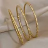 Bangle 3pcs Gold Color Twist Bransoletka Bransoletka Bransoletka Klasyczna Klasycka Budda Bransoleta Złota Układana Banles dla Womenl240417