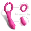 Anel de pênis do vibrador para ejaculação Penisring Toys Sexy Homens Men vibrando pau anéis sem fio Tools de masturbação masculina