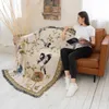 Modern Simple Sofa Blanket for Nordic Flower And Bird Knitted Throw Bed Bedspread Winter Tapestry Drop ship 240409