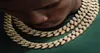 Chains Luxury Iced Out Hip Hop Miami Curb Cuban Chain Necklace Glod Color 15mm Width Rhinestone Bling Rapper Necklaces For Men Jew2300001