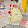 バックパック日本のマルチポケット女性リュックサックナイロンソリッドファッションナップサック大容量プリーツ小さな軽量ショルダーバッグ