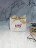 Mini Wedding Favors Candy Boxy z Folia Gold Love Prezent Bag Prezentacja Idealna na Walentynki lub Święty Ślubne 240419