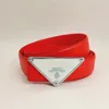 أحزمة مصممة للنساء 3.5 سم واسعة من الرجال الرفاهية الحزام رسالة P Home Triangle Logo Belt Buckle Travel Facit