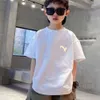 100% Pure Cotton Fu Shen Long Men Short Sleeved For Boys Girls, Korean Version Of Small And Medium-Sized Children's Trendy Top T-Shirt 350457