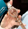 Luxury Rose Gold Lady Watch 36mm Diamond Fashion Watches For Women rostfritt stål Band Top Brand Designer Armurs Christmas 2056229