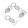 Keychains 20sts sublimering Metal Blank Keychain Bottle Opener Key Ring Thermal Transfer Diy Material