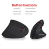 G857 24G Wireless Mouse Rechargeable Vertical Ergonomic Upright Game Optical 3 Adjustable DPI Levels For PC Laptop 240419