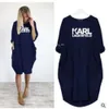 Casual Luxury Karl Lagerfield Woman Dresses Comfortable Women Loose Dresses Karl Letter Designer Letters Print Plus Size Clothing Karl Lagerfield Bag Dress 40