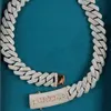 Radiant Splendor Luxe 925 Sterling Silver 18K Gold vergulde Moissanite Cuban Link Chain Necklace