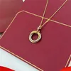 Designer Gold Custom Jewelry Circle Pendant Men Necklace Loop Charms Initial Necklaces Women Fashion Trendy Tiktok Jewelrys