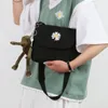 Shoulder Bags Women Stripe Corduroy Crossbody Daisy Embroidery Canvas Zipper & Messenger Bag Phone Coin Money Handbags For Girls