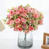 Dekorative Blumen 5 Gabeln 10 Köpfe Rose Seide Künstliche Weihnachtshochzeitstische Braut Bouquet Home Garden Decoration POFOGRAPS Requisiten