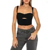 Camisoles Tanks Women Fashion Hollowed Slim Suspender Top Halter Vest