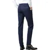 Herrdräkter Business Casual Suit Pants Spring Autumn Fashion Straight Formal Trousers Dress Plus Big Size 28-40