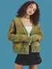 Women's Knits Women Plaid Cardigan Fuzzy Muntiiola Front Button Cropped Ty Harajuku E-girl Aesthetic Y2K Streetwear