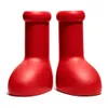 2024 Boy Big Red Boots Boots Designer Men Men Women Boot Eve Rubber Reps на колене