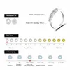 Anello solitario urmylady 0,5 ct 3 mm anelli di moissanite gemma per donne s925 diamanti da matrimonio abbinati in argento anello impilabile in oro bianco d240419