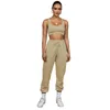 Kvinnors träningsdräkter Kvinnor Tank Top Pants Two Piece Set Woman Sports Fitness Running Dräkt Jogging Cloth Vest Trousers Sweatpants Set