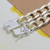 Chain 925 Sterling Silver Solid 10mm chain Bracelet men women Chain noble wedding Jewelry fashion charms party birthday gift d240419