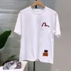 24 Spring/Summer New European Goods Lucky God Small M Seagull Embroidered Print Casual Loose Couple Short Sleeve T-Shirt Trendy 954393