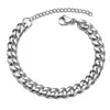 Chain Stainless Steel Bracelets For Men Blank Color Punk Curb Cuban Link Chain Bracelets On the Hand Jewelry Gifts trend for women d240419