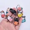 Anime charms wholesale childhood memories milk tea dogs funny gift cartoon charms shoe accessories pvc decoration buckle soft rubber clog charms