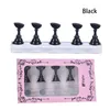 2024 1set False Nail Tips Practice Training Affiche Stand Solder Base ALLIAG CRISTAL Nail Art Poli vernis Affichage de manucure 1. False Nail