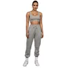 Kvinnors träningsdräkter Kvinnor Tank Top Pants Two Piece Set Woman Sports Fitness Running Dräkt Jogging Cloth Vest Trousers Sweatpants Set