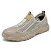 Scarpe casual uomo stilista slittamento su sneakers moca