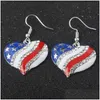 FAMBINE MINI FLOPS Orecchini Crystal American Flag Slifors Fashion Drip Ouringer Gioielli per Women and Girl Drop Delivery DHM1V