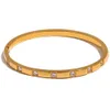 Manschette stilvolle kubische Zirkonia 14K Gelbgold Armband Armband wasserdichtes Schmuck für Frauen Charme Mode Drop Lieferung BRABRAKE OT3AR