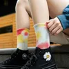 Women Socks Tie-Dye Street Trend High-Top Men Cotton Basketball Skateboard